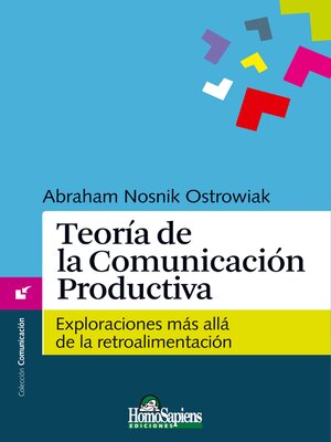 cover image of Teoría de la comunicación productiva